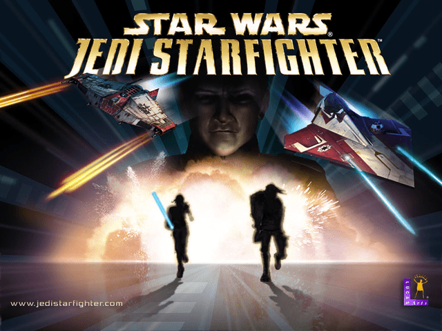Star Wars Jedi Starfighter title screen for Xbox